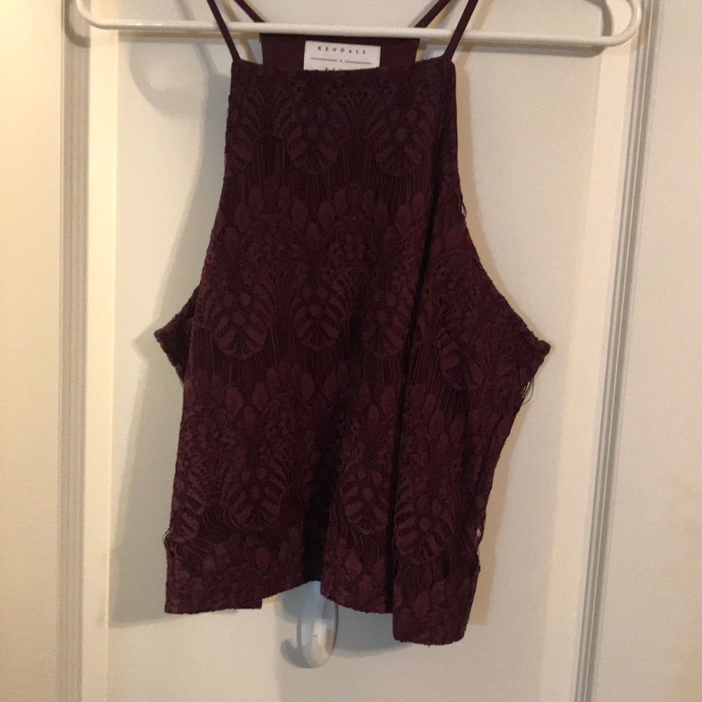 Pac Sun Kendal + Kylie maroon Crop Top